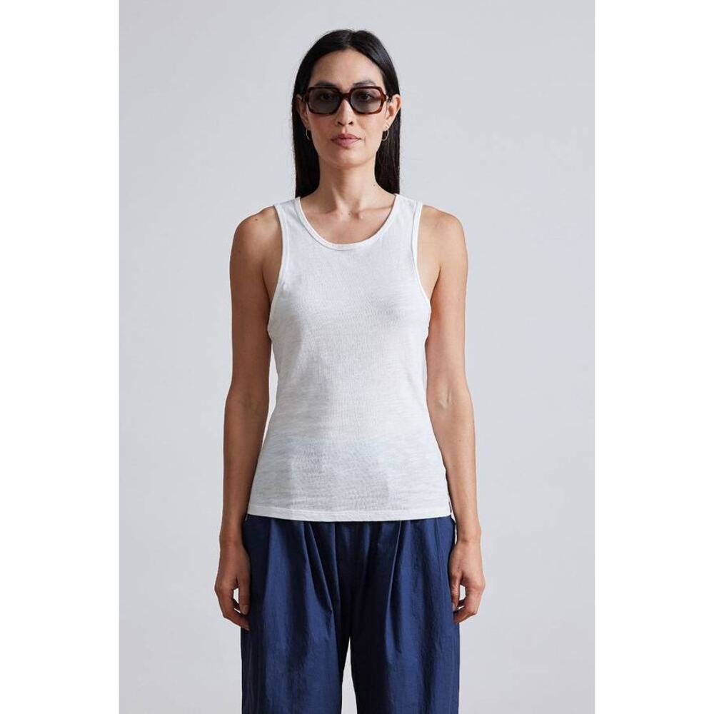 APIECE APART Savina Razor Tank Top in Cream XS